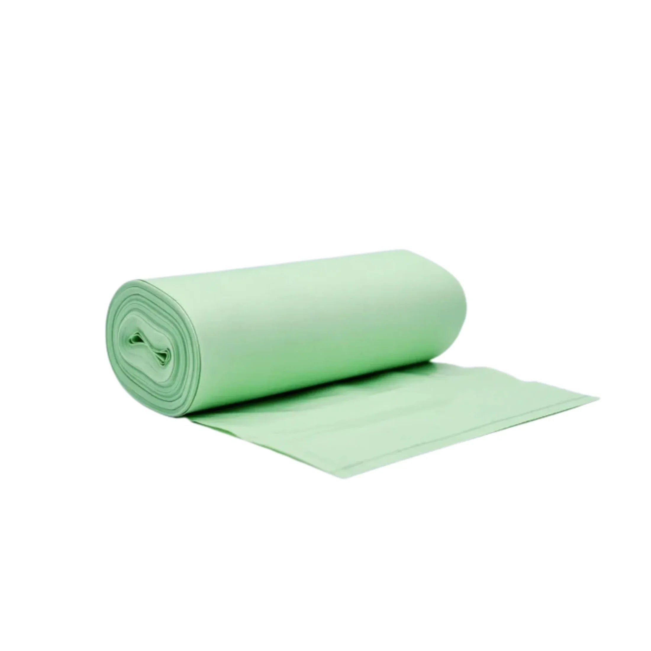 Rolled green waste bin liner plastic bags for clinical hygiene and sustainable waste solutions