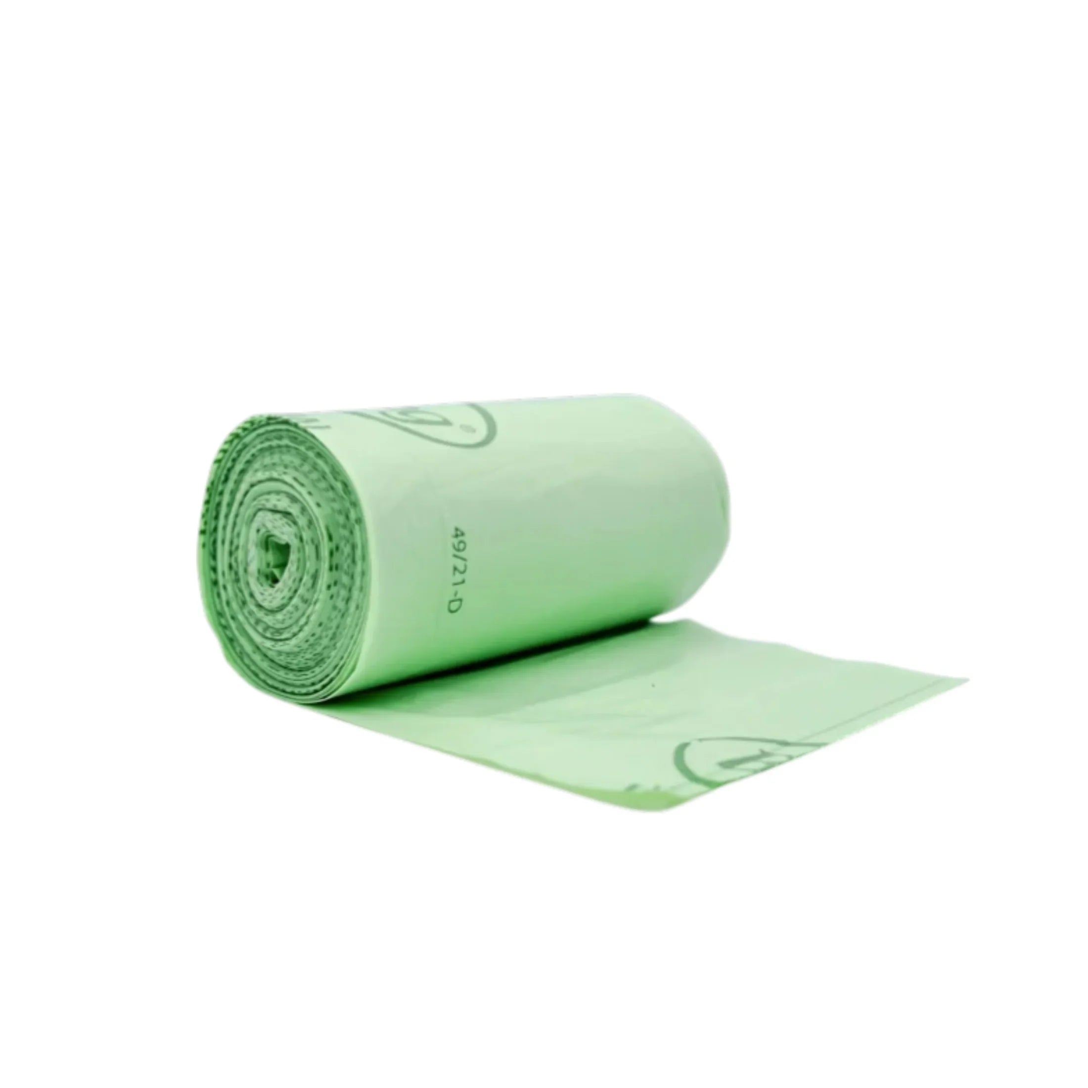 Green biodegradable waste bag roll for clinical hygiene and sustainable disposal