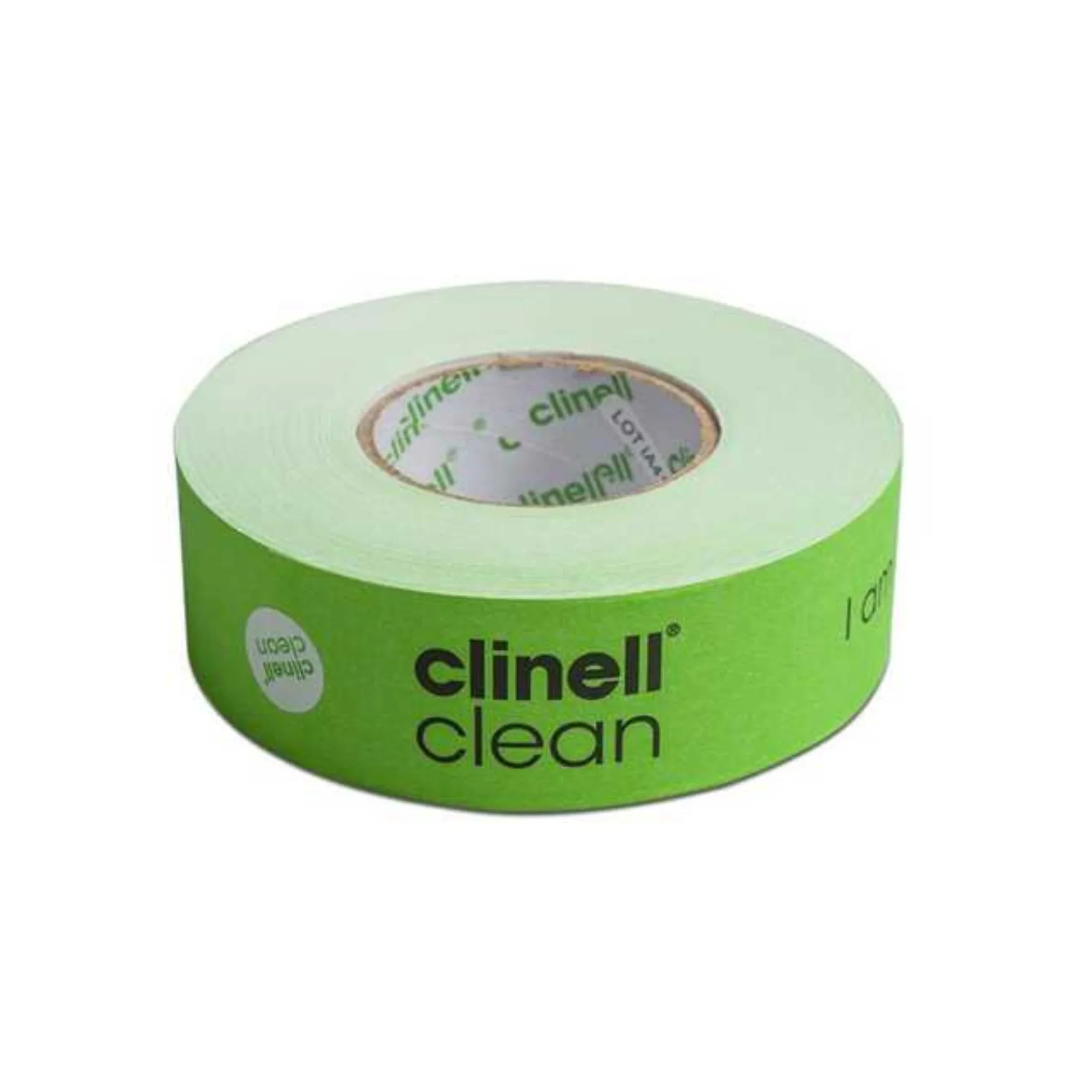 Green Clinell clean indicator tape roll for clinical hygiene and infection control